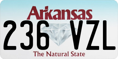 AR license plate 236VZL