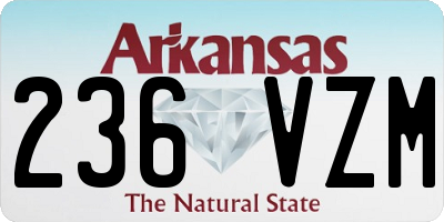 AR license plate 236VZM