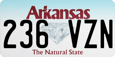 AR license plate 236VZN