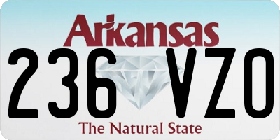 AR license plate 236VZO