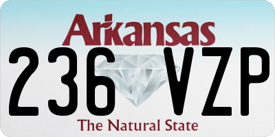 AR license plate 236VZP