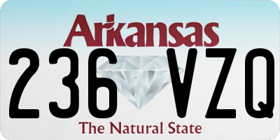 AR license plate 236VZQ