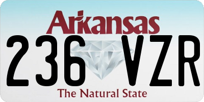AR license plate 236VZR