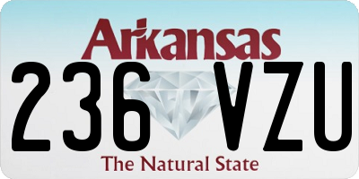 AR license plate 236VZU