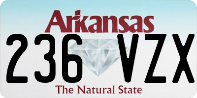 AR license plate 236VZX