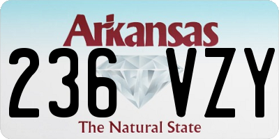AR license plate 236VZY