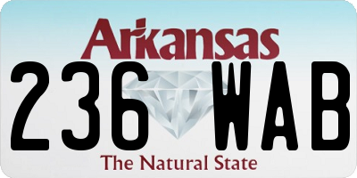 AR license plate 236WAB