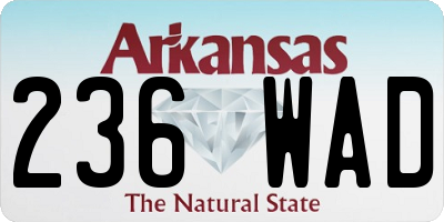 AR license plate 236WAD