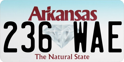 AR license plate 236WAE