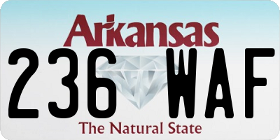 AR license plate 236WAF