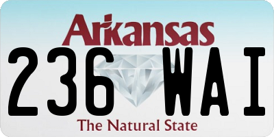 AR license plate 236WAI