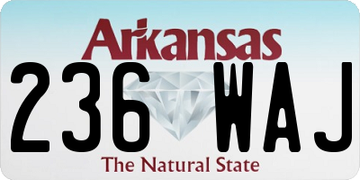 AR license plate 236WAJ
