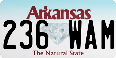 AR license plate 236WAM