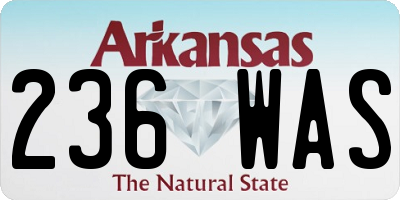 AR license plate 236WAS
