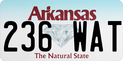 AR license plate 236WAT