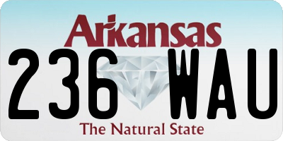 AR license plate 236WAU