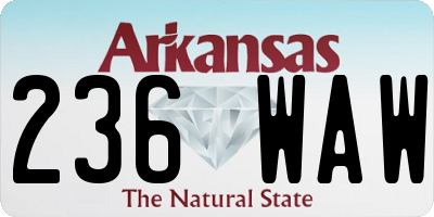 AR license plate 236WAW