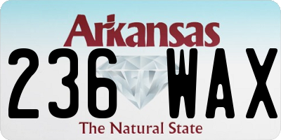 AR license plate 236WAX