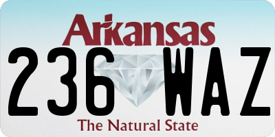 AR license plate 236WAZ