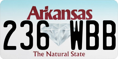 AR license plate 236WBB