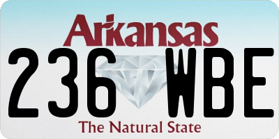 AR license plate 236WBE
