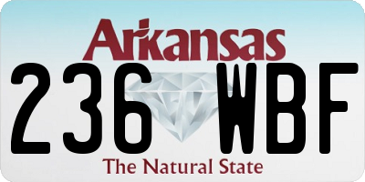 AR license plate 236WBF
