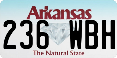 AR license plate 236WBH