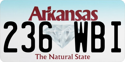 AR license plate 236WBI