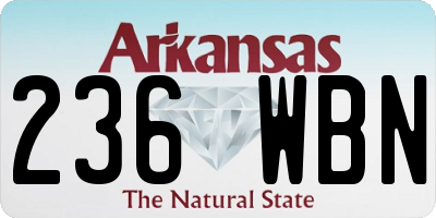 AR license plate 236WBN