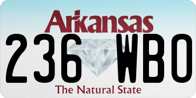 AR license plate 236WBO