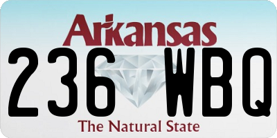 AR license plate 236WBQ