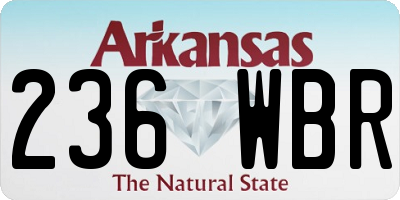 AR license plate 236WBR
