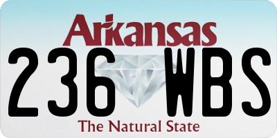 AR license plate 236WBS