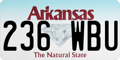 AR license plate 236WBU