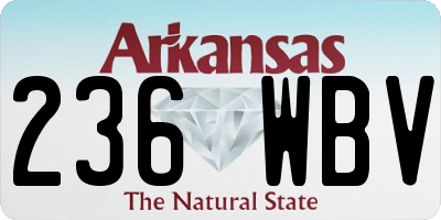 AR license plate 236WBV