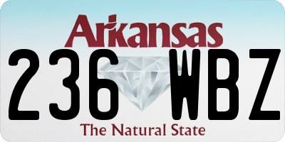 AR license plate 236WBZ