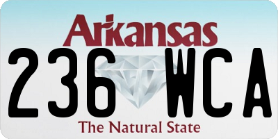 AR license plate 236WCA