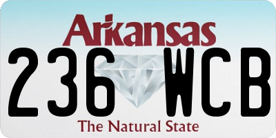 AR license plate 236WCB