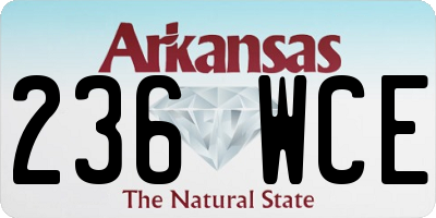 AR license plate 236WCE