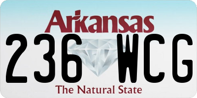 AR license plate 236WCG