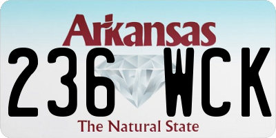 AR license plate 236WCK
