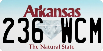 AR license plate 236WCM