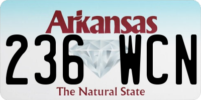 AR license plate 236WCN