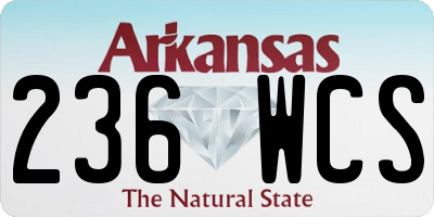 AR license plate 236WCS