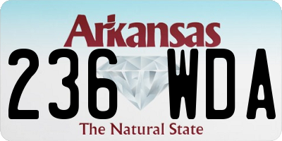 AR license plate 236WDA