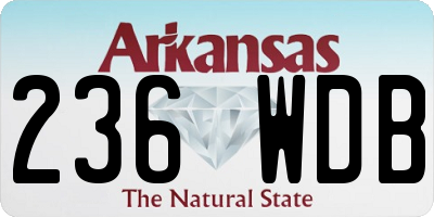 AR license plate 236WDB
