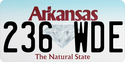 AR license plate 236WDE