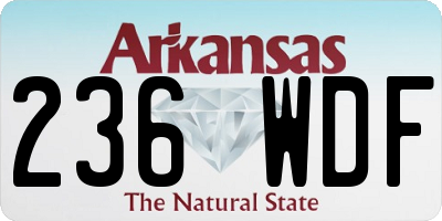 AR license plate 236WDF