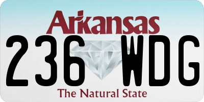 AR license plate 236WDG