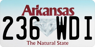 AR license plate 236WDI